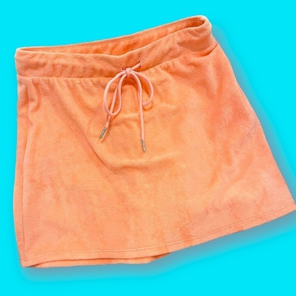 Paperoc Dresses & Skirts - Paperoc | Pink Coral Terry Cloth Y2K Mini Skirt | Size Large